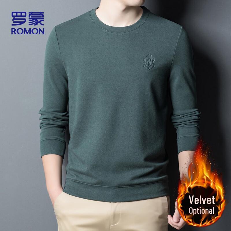 ROMON Men's Business Casual Long Sleeve Sweatshirt