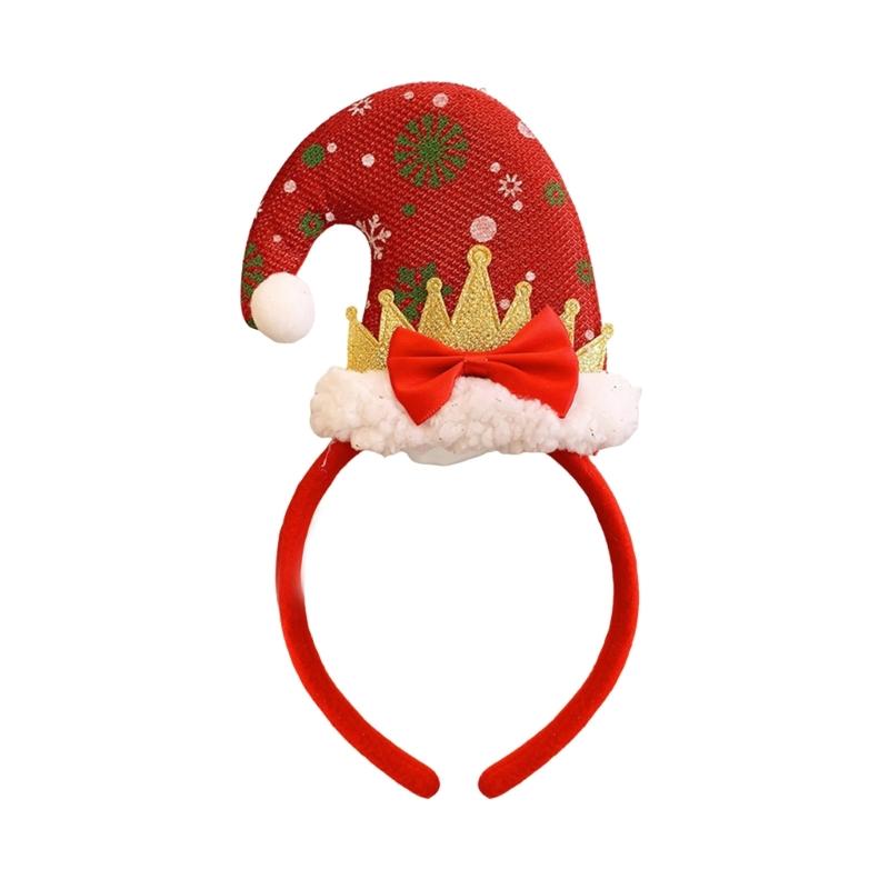 Verstellbares Weihnachts-Schneeflocken-Haarband Feiertagsparty Zusammenkünfte Kopfschmuck für Frauen und Mädchen