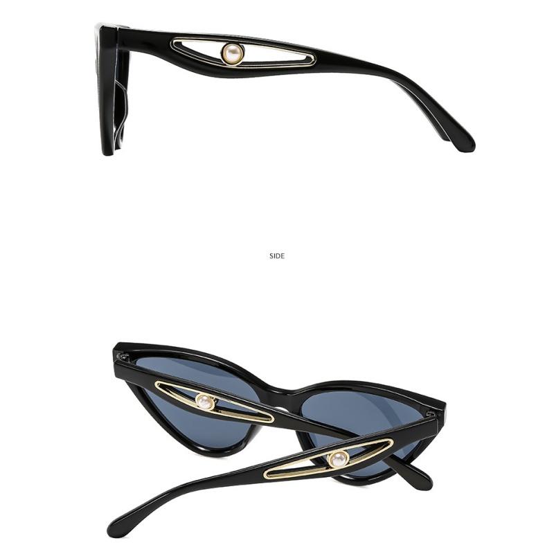 Women's Sunglasses, Fashionable Cat Eye Sunglasses, Pearl Decorative Sunglasses.