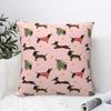 Dachshund Christmas Square Pillow Case Dogs Animal Cushion Covers Creative Polyester Decorative Pillowcover for Seat 4545cm