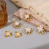 Stainless Steel Cross Earrings: Light Luxury, High-End Design, Versatile Fashion, Niche Temperament