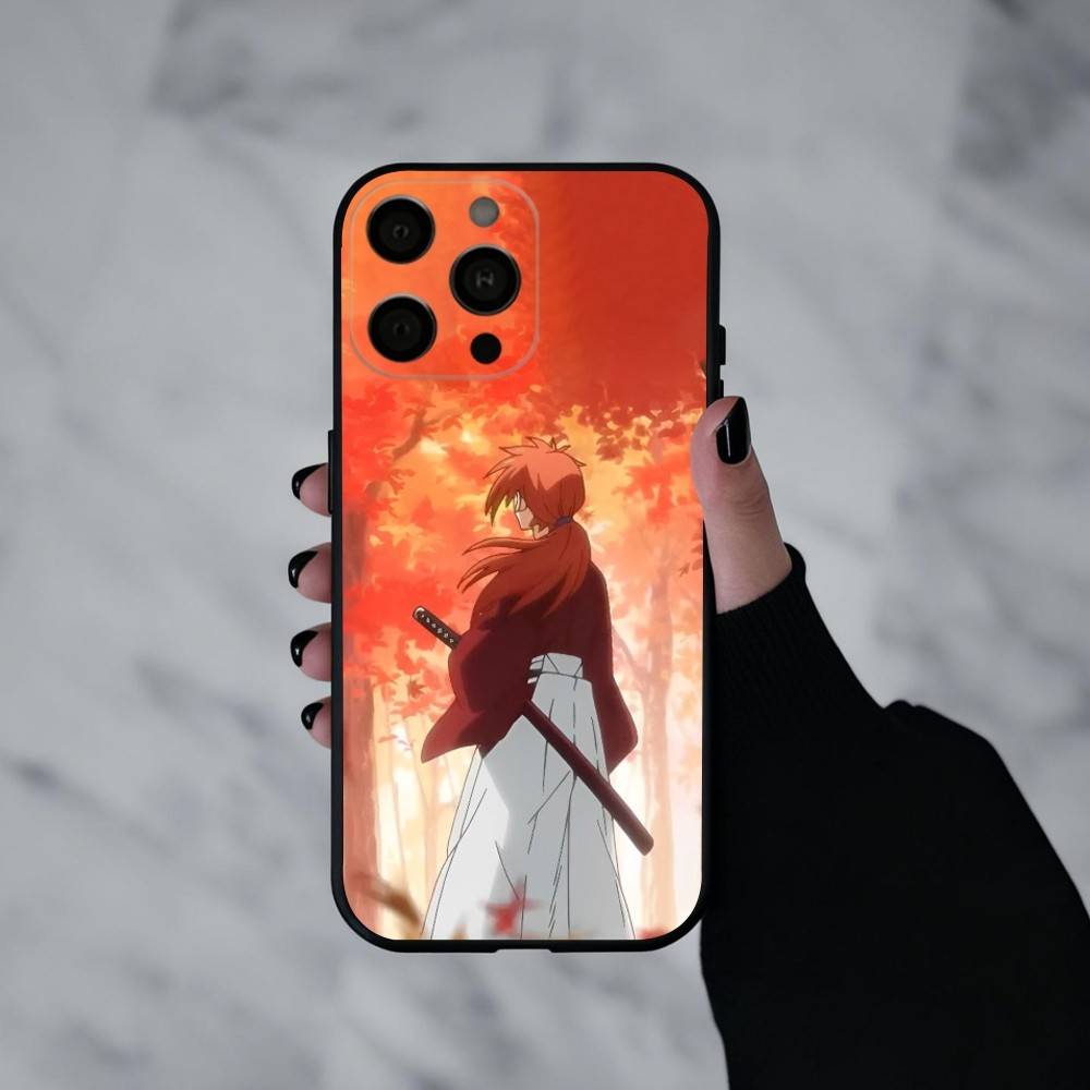 Anime R-Rurouni K-Kenshin-N Phone Case For iPhone 17pro,16,15,14,13,12,11 Plus,Pro Max,XS,Soft Silicone Black Cover