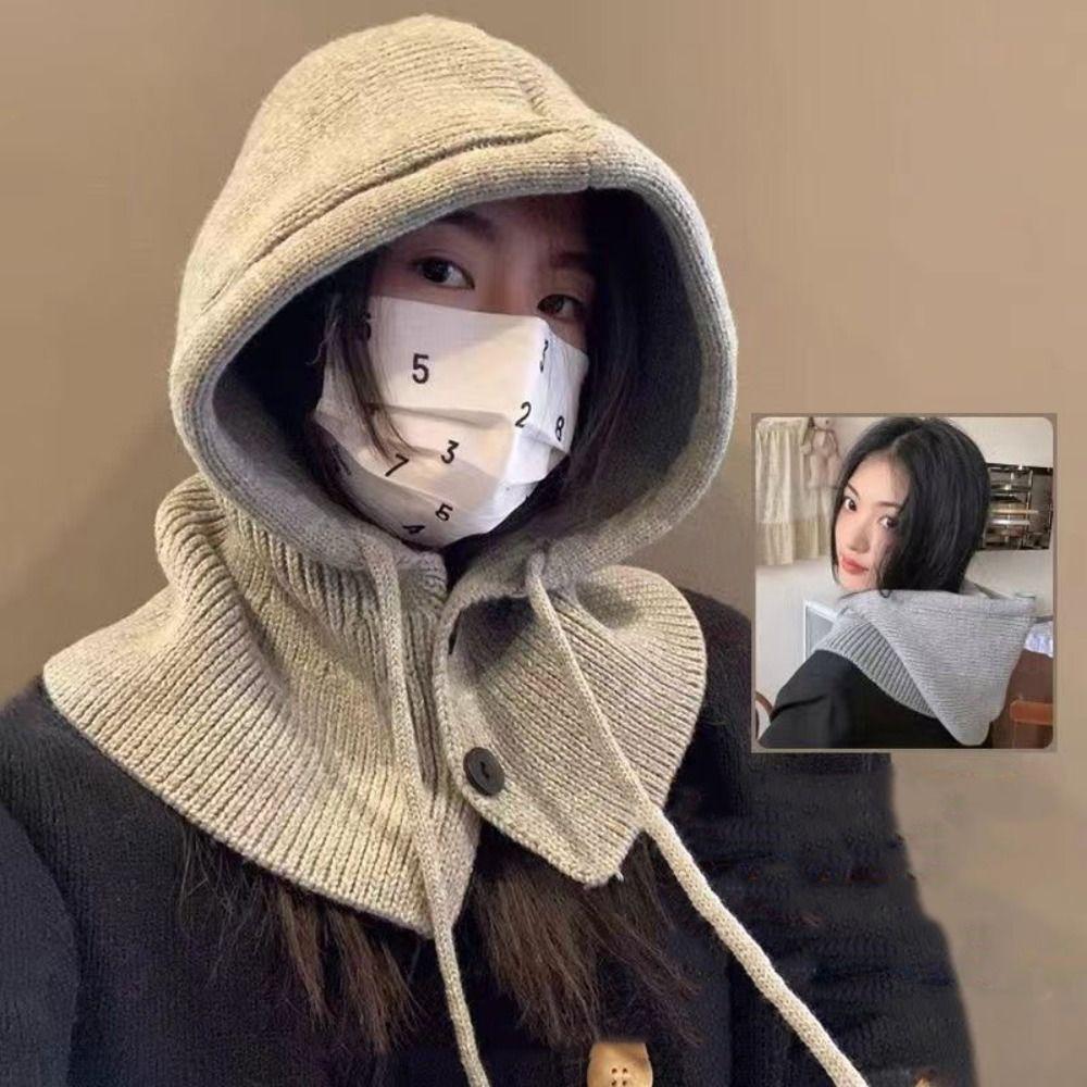 Beanie Ear Protection Hat Pullover Hat Winter Cap Cute Balaclava Hat  Winter/Autumn