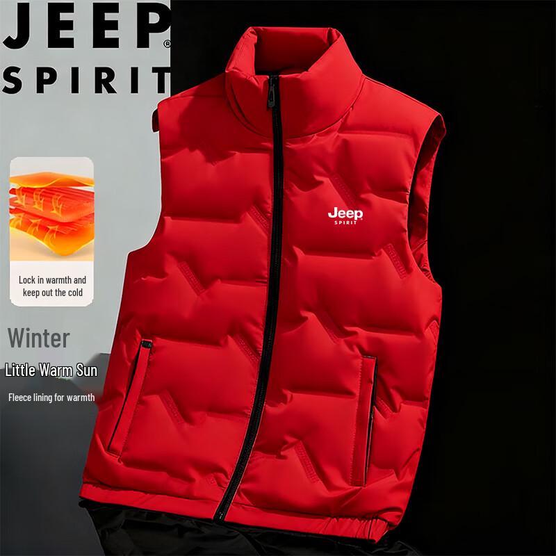 JEEP SPIRIT Men's Warm Stand Collar Vest
