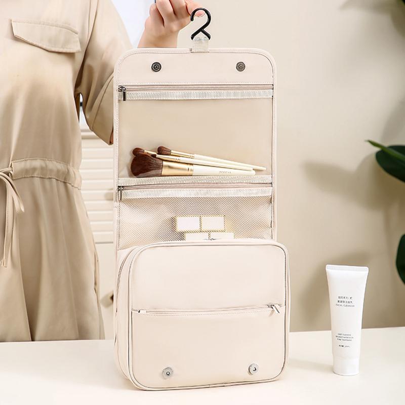 High Appearance Hanging Toiletry Bag, Large Capacity Cosmetics Storage Bag, Portable Makeup Bag For Business Trips And Women