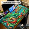 Koi Fish Theme Personalized Mouse Pad Custom Name Text Non Slip Desk Pad For Laptop Office Desktop