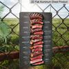 2D Flat, Vintage Beef Doneness Chart Metal Sign - Steak Guide with Rare, Medium Rare, Medium, Medium Done - Aluminium Retro Wall Art Suitable for