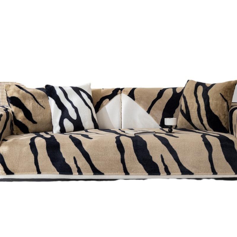 Sofa Cushion Autumn And Winter Light Luxury High-End Leather Sofa Special Seat Cushion Non-Slip New Winter Plush Sofa Cover