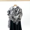 New imitation cotton and linen large square scarf blue and white shawl scarf with travel shawl sunscreen silk scarf women