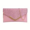 1Pc Shiny Shoulder Women's Bag, Simple Retro Clutch Bag, Fashionable Versatile Diagonal Span Bag