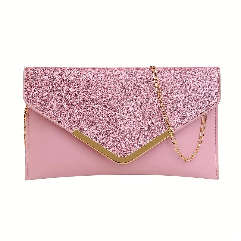 1Pc Shiny Shoulder Women's Bag, Simple Retro Clutch Bag, Fashionable Versatile Diagonal Span Bag