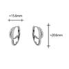 PONYKISS  Sterling Silver Zircon Double Round Hoop Earrings for Women Minimalist Personality Fine  Trendy Accessories