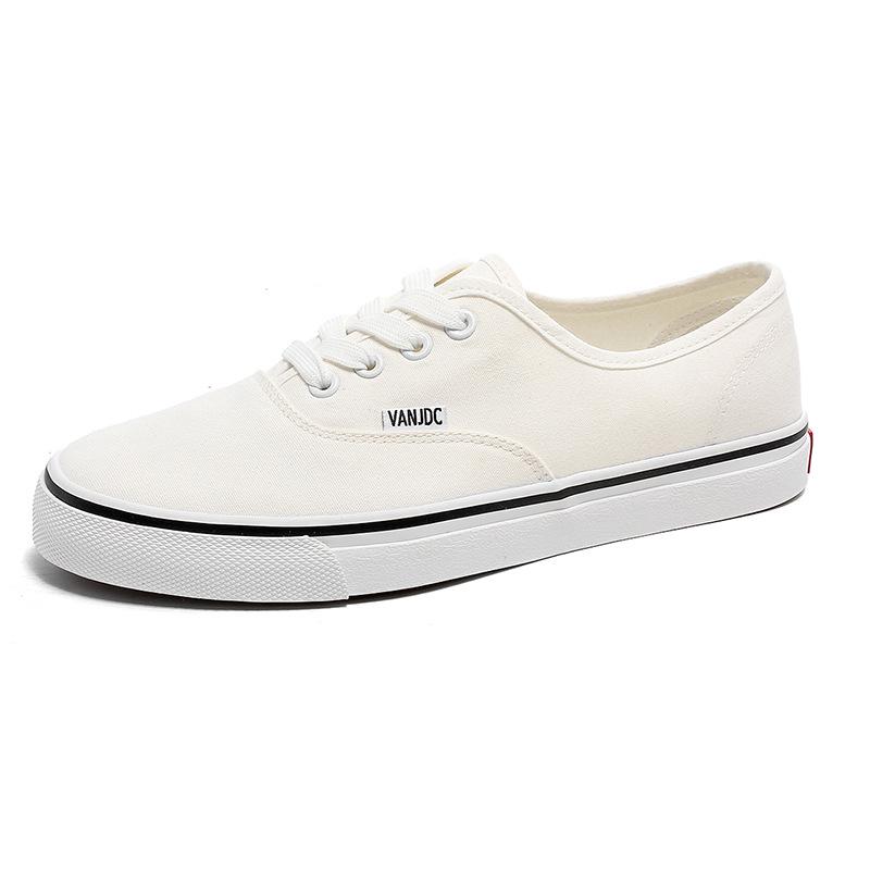 Korean Style Casual Canvas Skate Shoes 2025 - Unisex Winter White Sneakers for Students