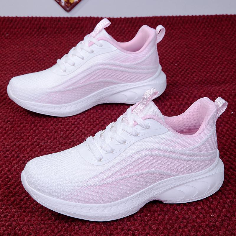 Sneakers women's new spring and autumn non-slip soft sole wear-resistant mesh breathable casual shoes versatile ultra-light running shoes