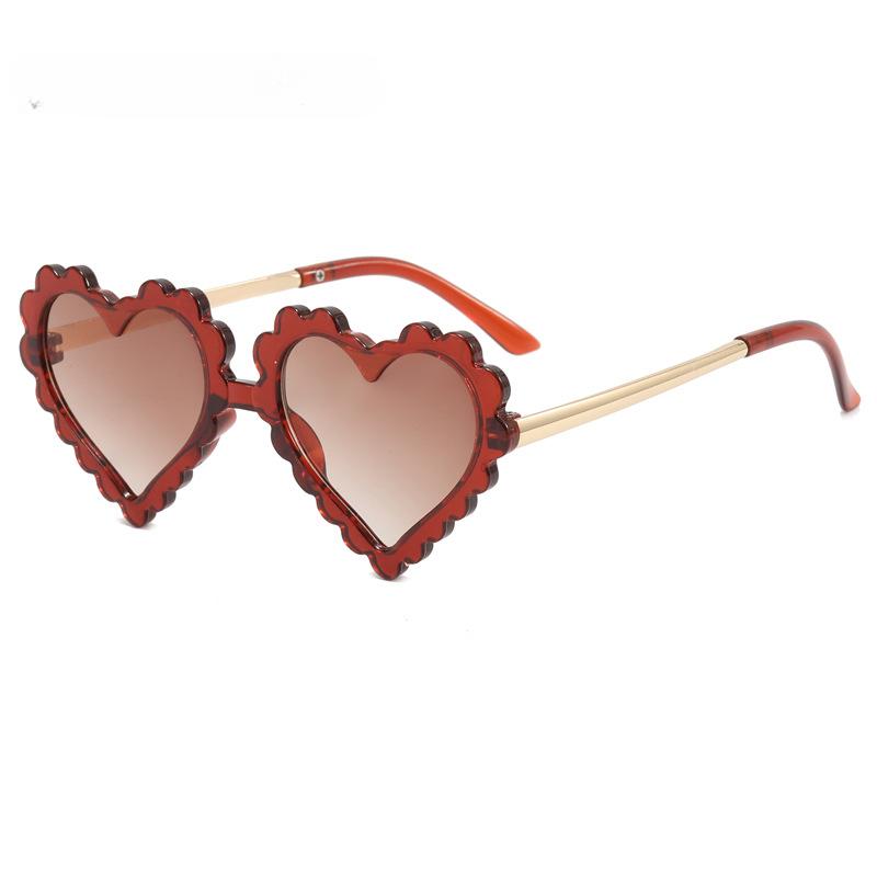 New Cute Children's Sunglasses Travel Sunscreen Trend Korean Edition Fashion Irregular Heart Shaped Baby Sunglasses