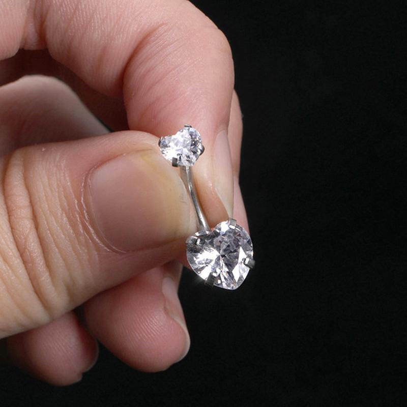 

Кільця для пупка Цирконові прикраси для пірсингу пупка Серце Кільце для пупка