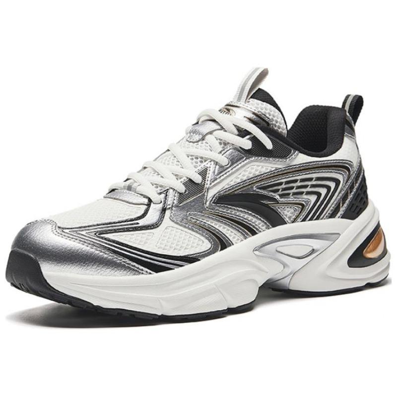 Anta Comfortable Versatile Slip-Resistant Durable Low-Top Casual Shoes Men Sneakers White Silver Black 112438893-5