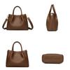 Ladies' Soft Leather Tote Bag, Luxury Designer Handbag, Solid Color Ladies' Shoulder Bag, and Minimalist Crossbody Bag