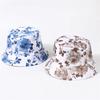 LDSLYJR Spring Summer Polyester Print Bucket Hat Fisherman Hat Outdoor Travel Sun Cap for Girl and Women 09