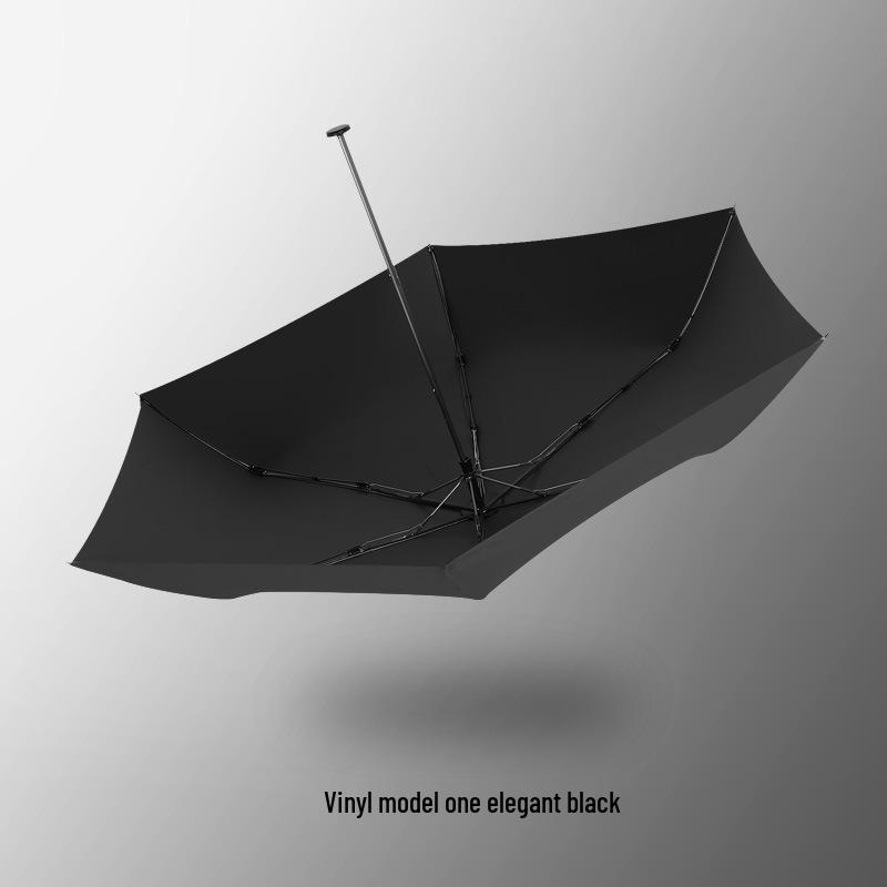 Nano Water-Repellent Ultralight Carbon Fiber Sunshade Umbrella Anti-UV with Black Glue, 110g