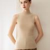 Women's Slim-Fit Sleeveless Cashmere Sweater Vest - Milk White