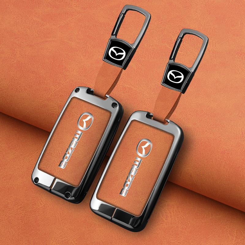 Zinc Alloy Car Remote Key Case Cover Shell Fob For Mazda 3 Alexa CX30 CX-4 CX5 CX-5 D CX8 CX-8 CX-30 CX9 CX-9 Keychain Accessories