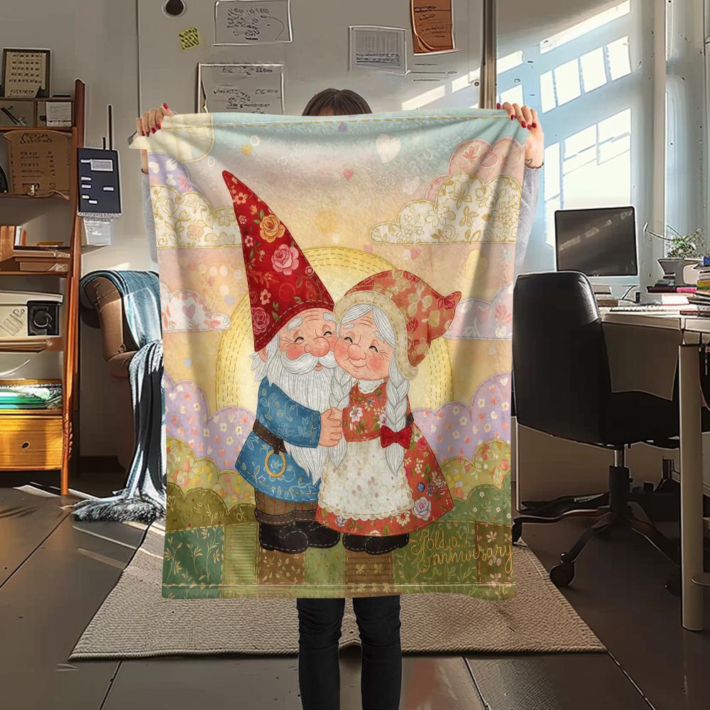 1 Stück Valentinstag Druck Flanelldecke, Hohe Qualität, Bequem für Alle Jahreszeiten, Heimdekoration, Perfekt für Weihnachten, Geburtstagsgeschenk