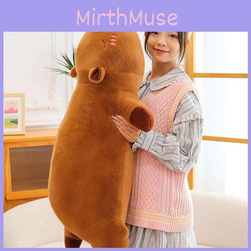 Weiches Kurzes Plüsch Capybara Kuschelkissen Ideal für Übernachtungen und Schlafzimmerdeko 50cm und 90cm Größen