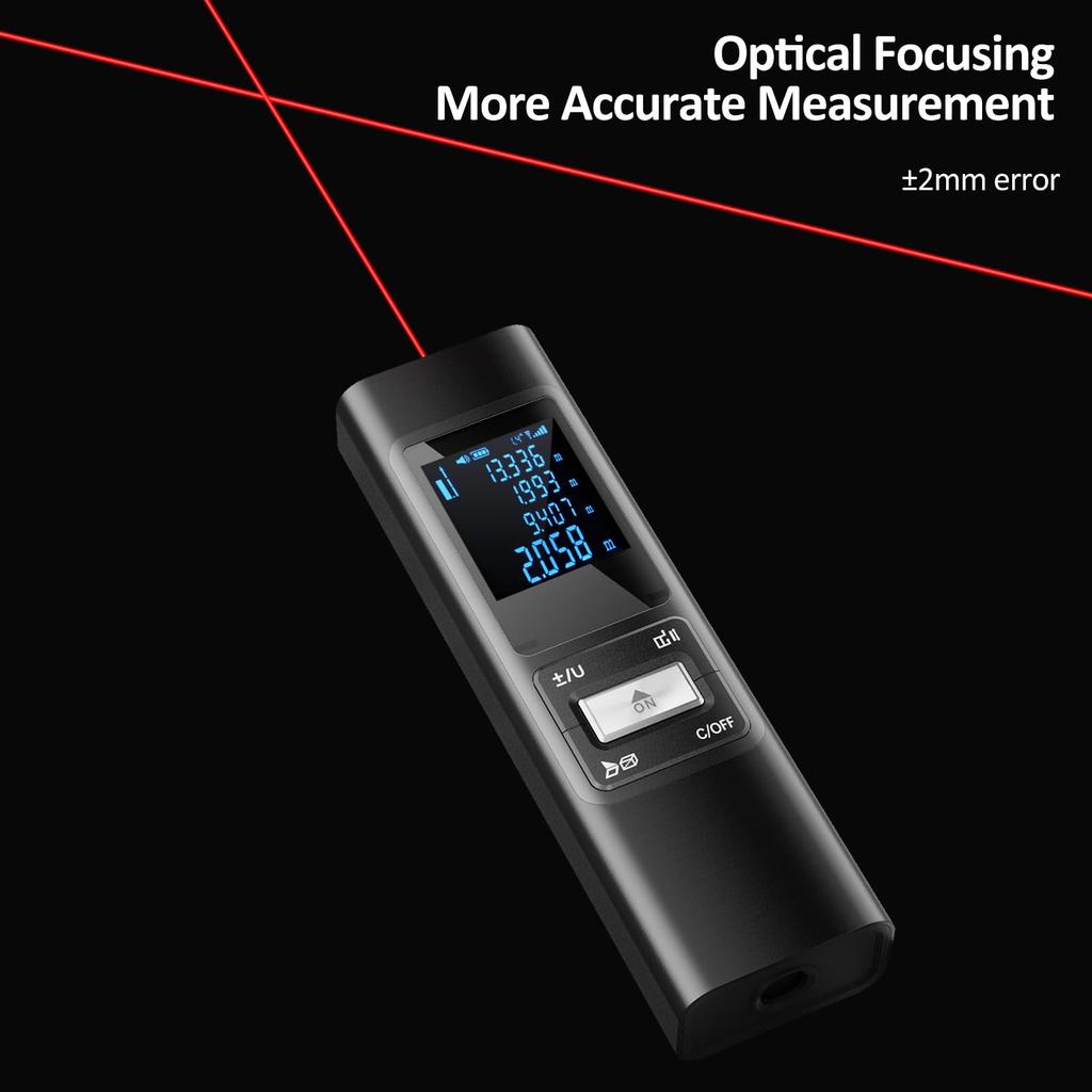 40M/60M/80M Smart Laser Rangefinder Digital Mini Distance Measuring Meter Portable USB Charging Electronic Space Measurement Dev