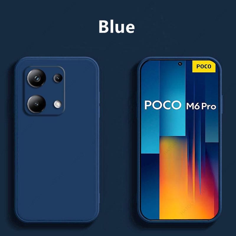 For Xiaomi Poco M6 Pro 4G Case For Xiaomi Poco M6 Pro 4G Case Funda Soft Silicon Para Capa Phone Back Cover For Poco M6 Pro 4G