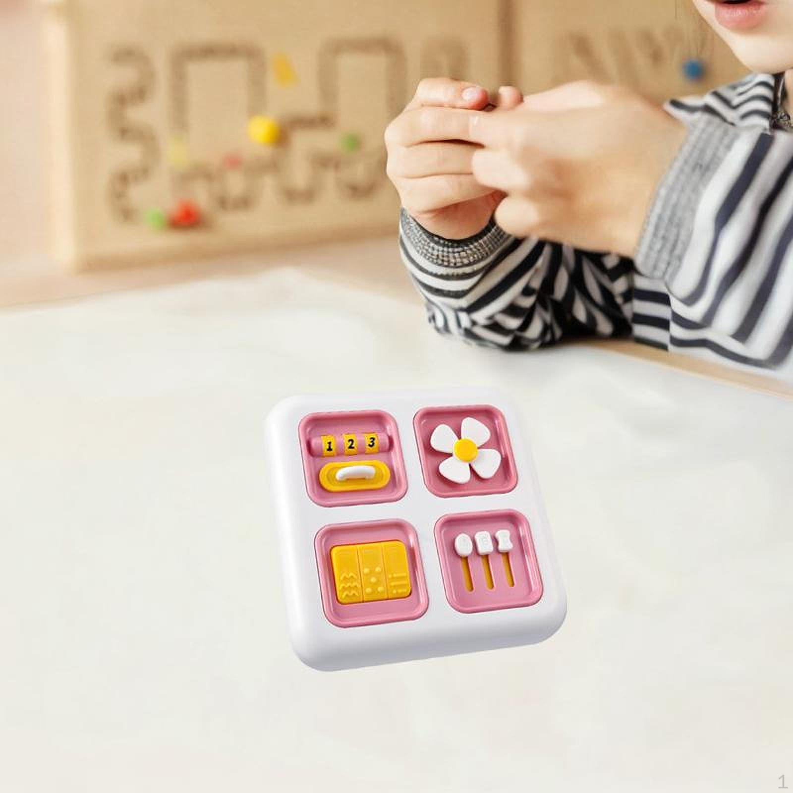 

Busy Board Fine Motor Skills Toy Teaching Material Learning Shape Preschool Educational Activity рожевий