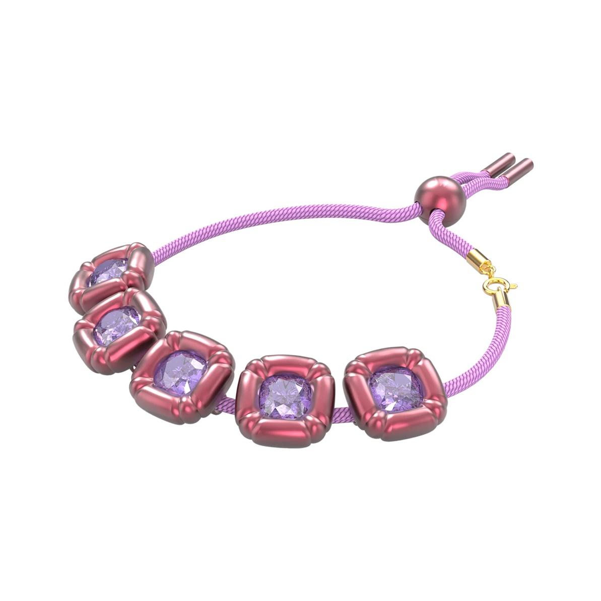 Swarovski Dulcis Pillow Cut Crystal Bracelet Women Bracelets Purple 5613731 Shopping Bag,Purple,F