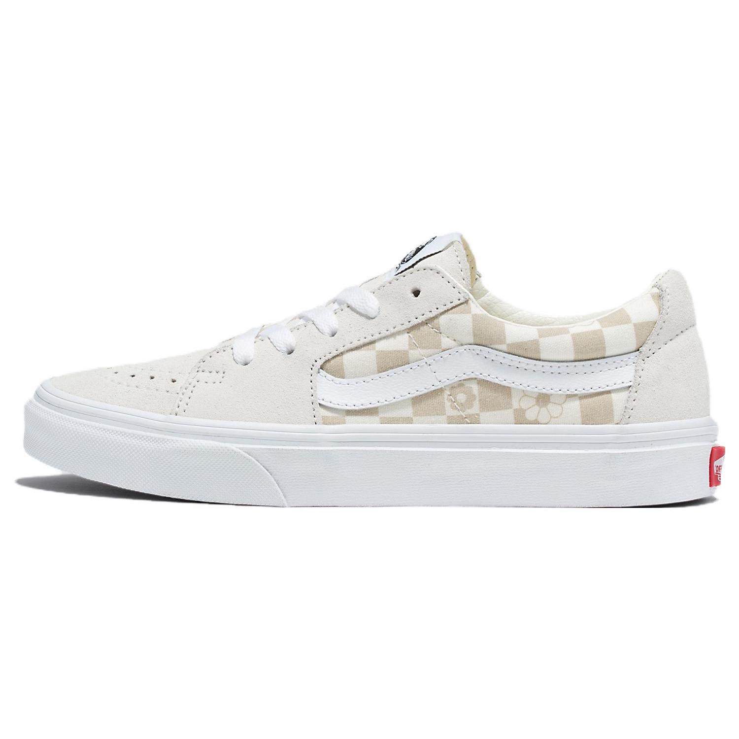 

New Vans Sk8 Low Floral Check White Women s VN0009QRFS8 35