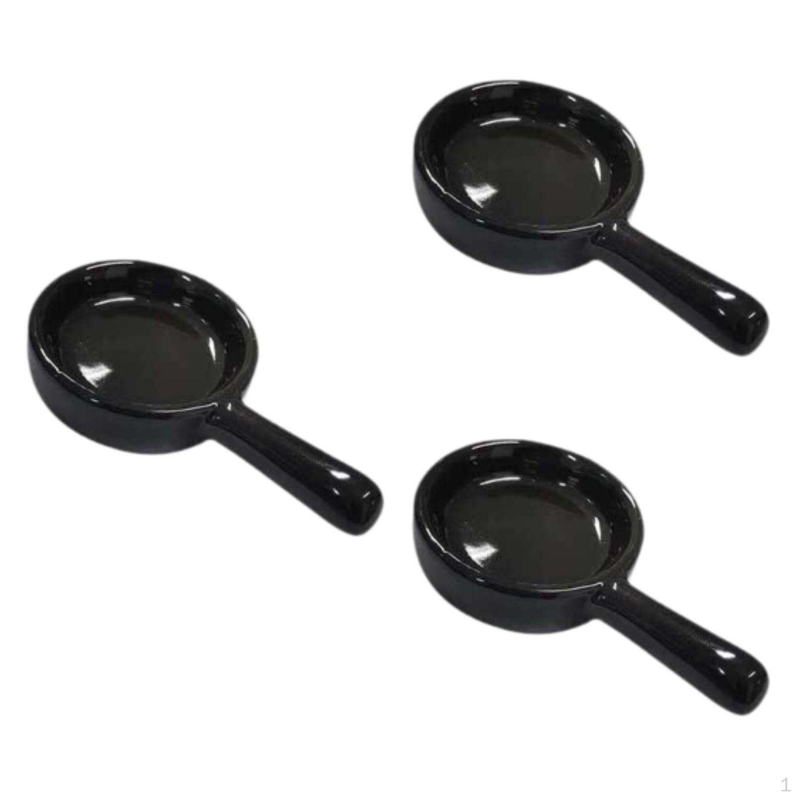

3 Ceramic Holders for Tealight with Stand And Spoon чёрный
