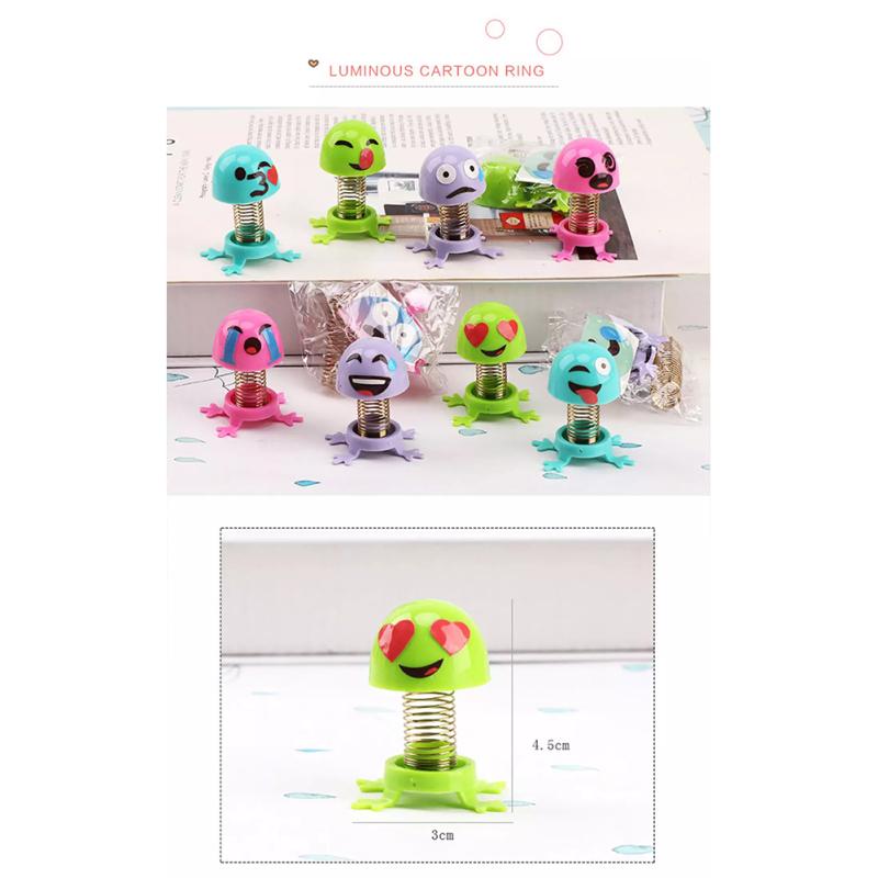 Cute Spring Doll Mini Cartoon Face Shaking Head Doll For Dashboard Desk Home Table