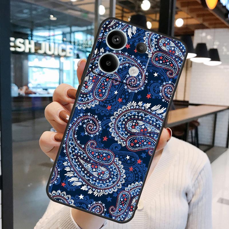 Bandana Seamless Pattern Case For Xiaomi Redmi Note 11 9 10 12 13 14 15 Pro Plus Redmi 15 15C 10C 12C 13C 14C Cover
