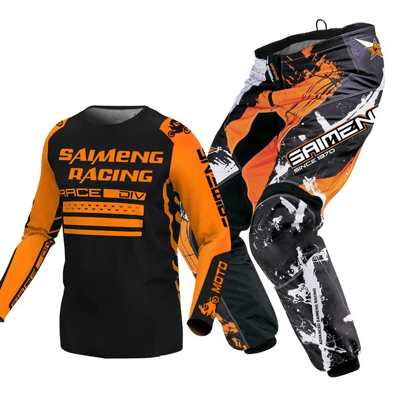

motocross gear set for kids Youth Jersey Pant Kits child green Motorcycle black 3 4 5 6 7 8 9 10 year Off-road suit blue orange Enduro cross boy girl S-20