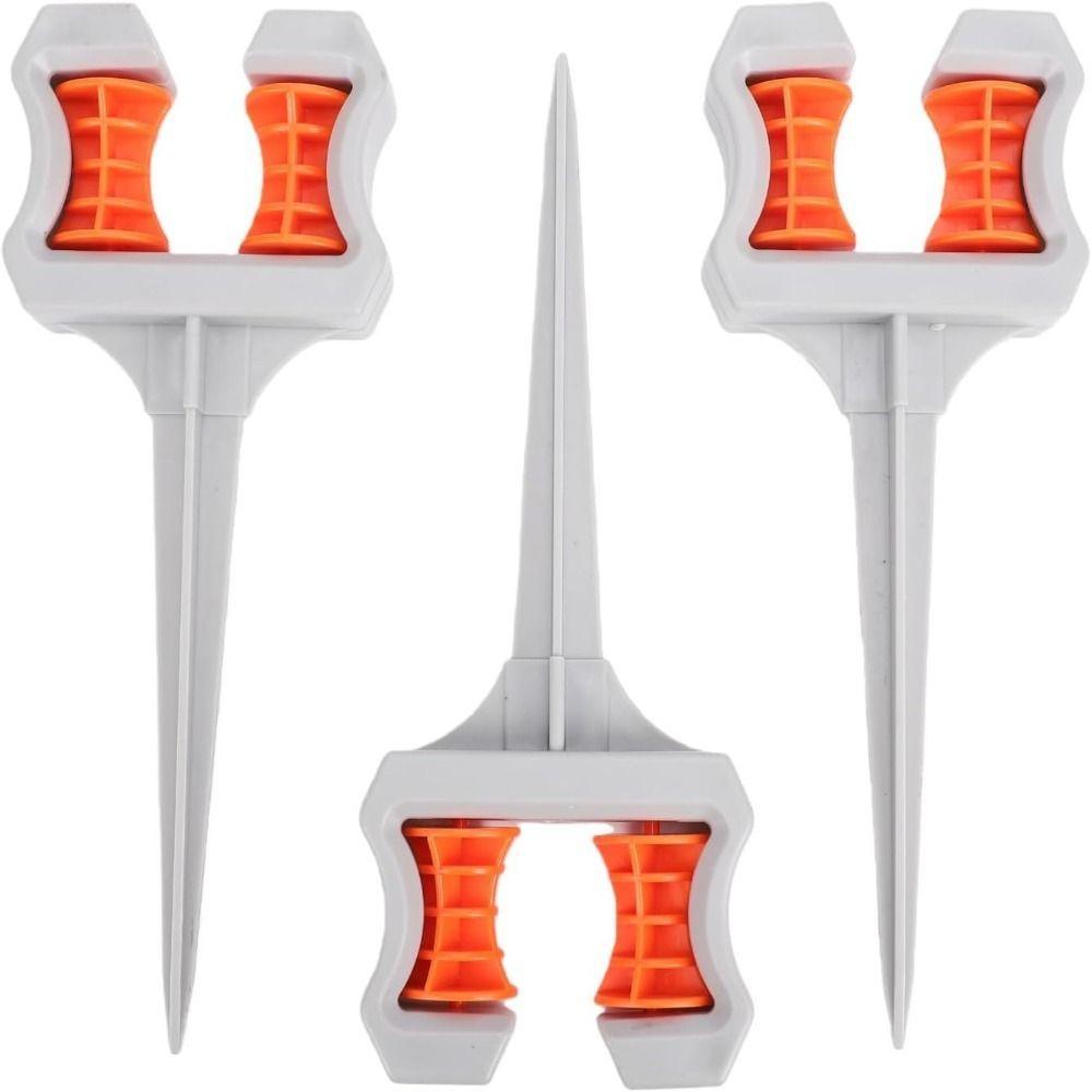 3 Pack Grey Hose Guide Spikes ABS Water Pipe Holder Spike Hose Support Stake Holder Plant Watering