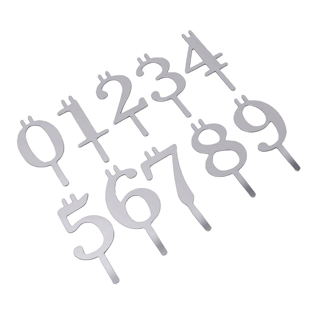 20PCS Number Candle Holder Set Reusable Metal Numeral Birthday Cake Candle Holders Cake Topper Decoration for Party Celebration