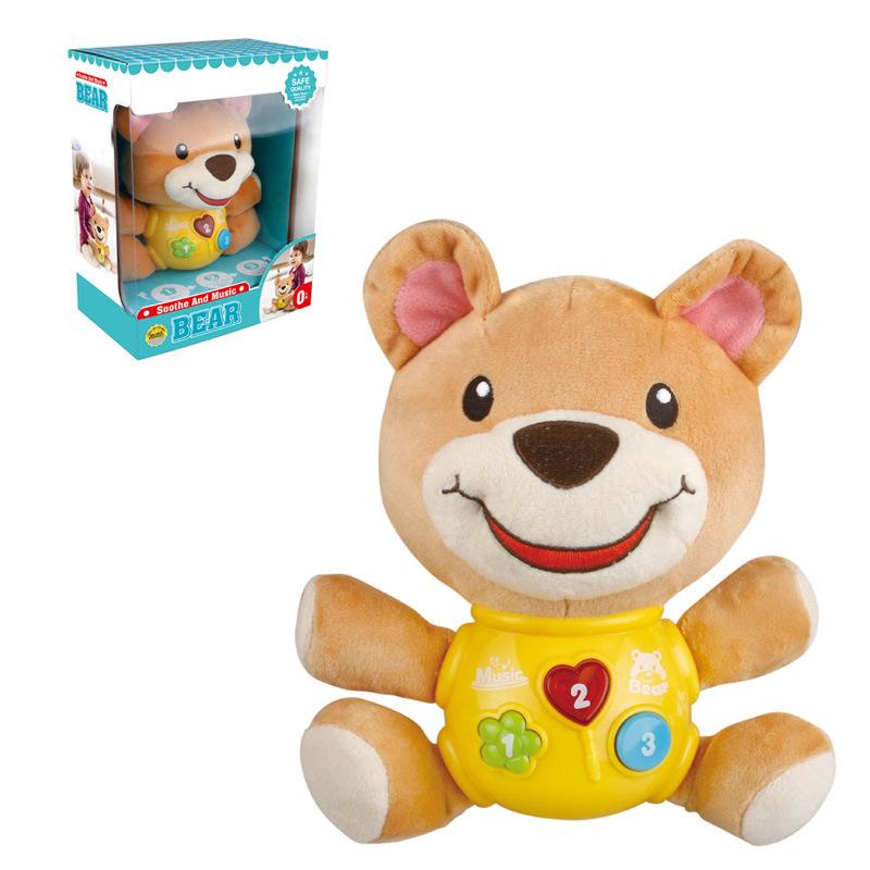Brinquedos de pelúcia para bebês, elefantes de pelúcia, brinquedos musicais de pelúcia para bebês, brinquedos musicais, presentes para crianças de 0, 3, 6, 9, 12 meses