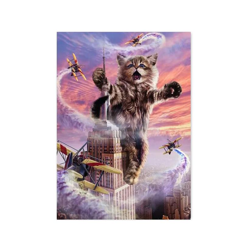 Abstract Art Cute Myanmar Cat Posters and Prints Canvas Paintings Wall Art Pictures for Bedrooms Living Home Decoration