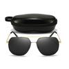Polarized, Sunglasses Men'S Retro Toad Sunglasses High Definition Polygon Double Beam Tide Metal Ins Fashion
