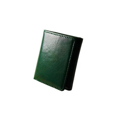 And Wallet with Bill Faux Coin Simple Card Pockets Men's Women's Tri-fold Compartment, Leather, Purse, Durable, Gift, Design, (Green)