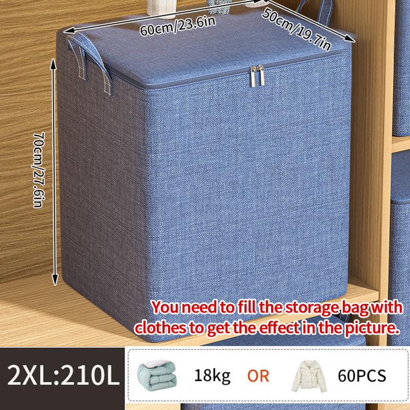 Foldable  Clothes Storage Bag Wardrobe Quilt Clothes Organizer  Non-woven Large Capacity Wardrobe Clothing Organizer Pouch