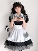 [Milky Time] Maid Lolita Dress, Mini Length, Gingham Check, Ruffles (M)