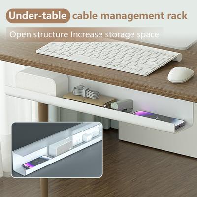 Plateau de gestion des câbles sous bureau auto-adhésif organisateur de cordons ignifuge support de rangement pour câbles pour multiprise adaptateur