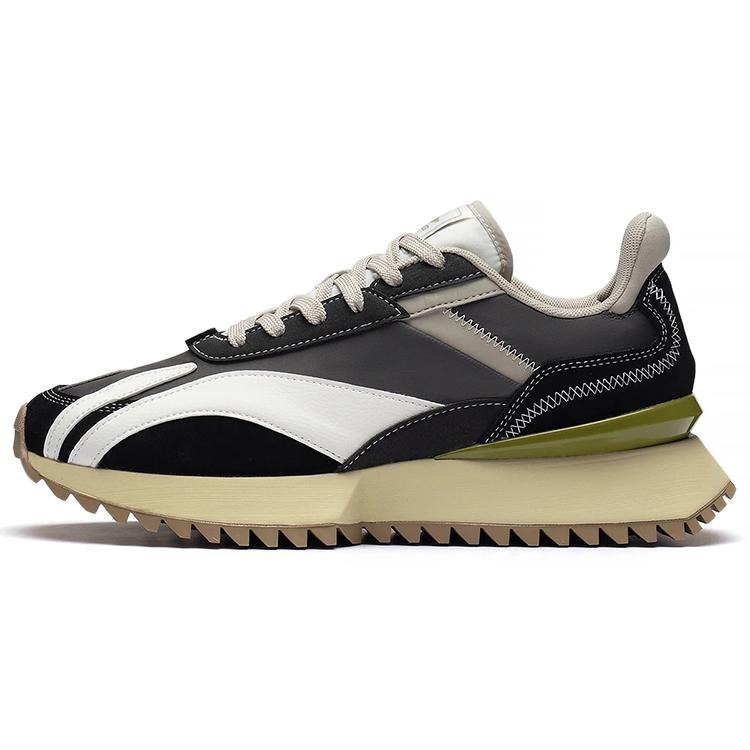 New LiNing Zaiwu Cushioned Anti Slip And Wear Resistant Lightweight Low Top Sports Casual Shoes Men's Black Gray White AGCS261-2