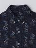 Ships Colors Men's Machine Washable Printed Long Sleeve Shirt, Navy, Size S (211180033)