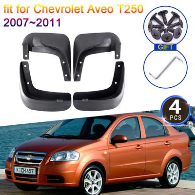 Pour Chevrolet Aveo T250 2007 2008 2009 2010 2011 Garde-boue Anti-éclaboussures Protection Garde-boue Bavette Roues Avant Arrière Accessoires de Style pour Voiture