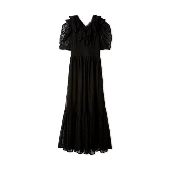 SNIDEL Volume Ruffle Lace Dress SWFO252067 Women s